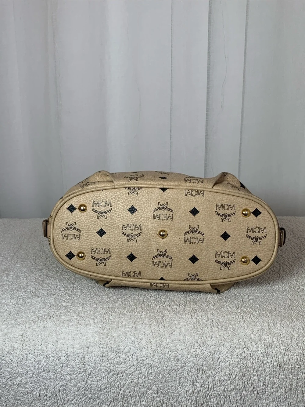 GUC MCM Beige Visetos Hobo Bag